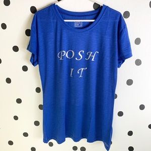 🆕POSH IT BLUE/SILVER SHIRT SIZE 2XL